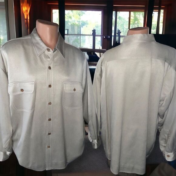 Tommy Bahama l Men’s Long-Sleeve Shirt Silk/Rayon l Lined l XL l Nwot - Picture 1 of 14